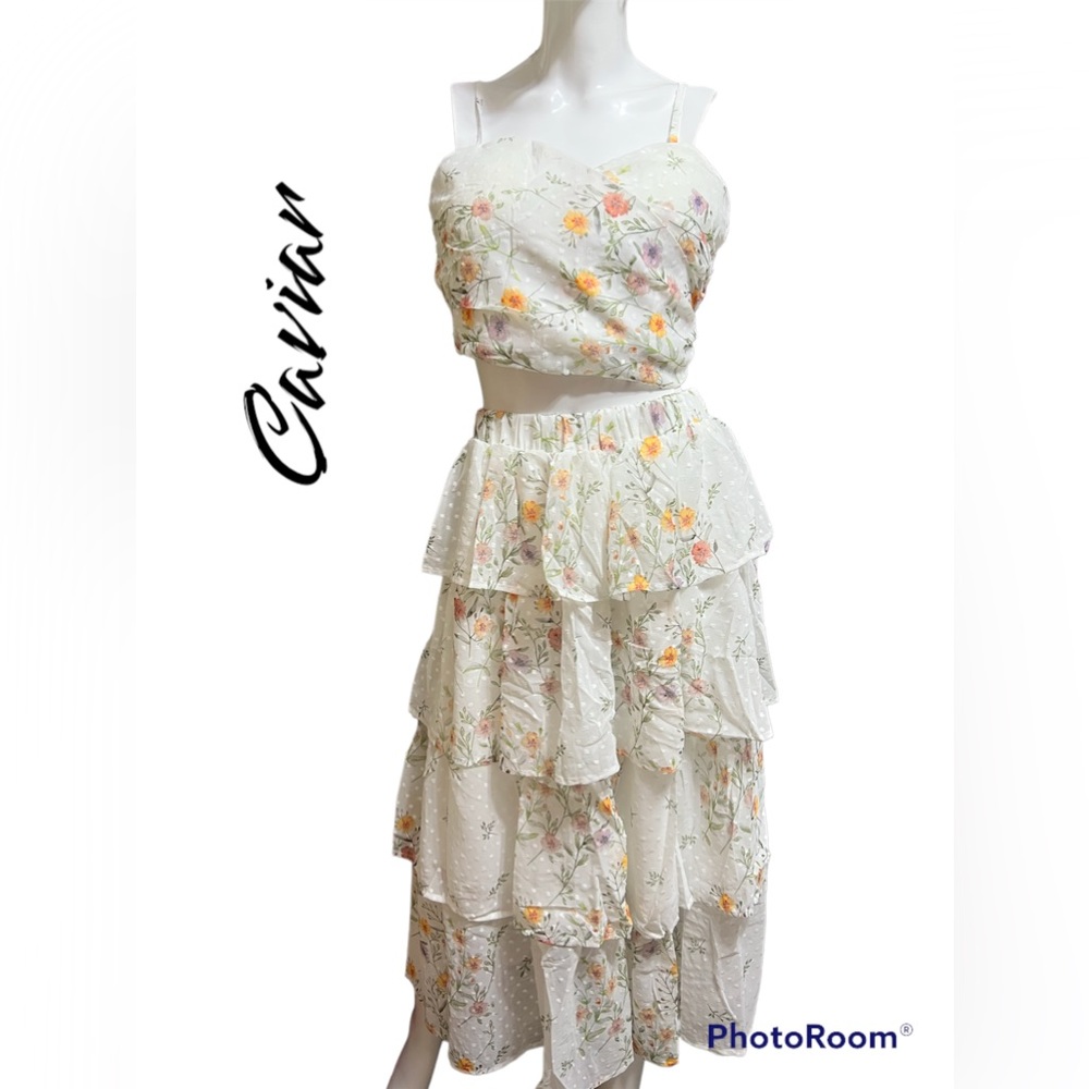 BNWT Terno Sleeveless with Long Skirt in floral